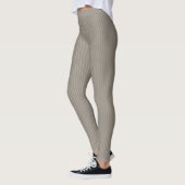 Beige Nadelstreifen Leggings (Links)