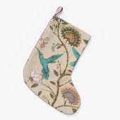 Beige nahtlose Muster mit stilisierten Blume und b Kleiner Weihnachtsstrumpf (Vorderansicht (hängend))