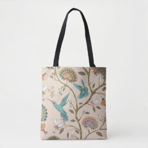 Beige nahtlose Muster mit stilisierten Blume und b Tasche