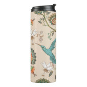 Beige nahtlose Muster mit stilisierten Blume und b Thermosbecher (Nach links gedreht)