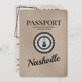 Beige Nashville Passport Save the Date