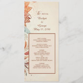 Beige natürliche Vintage Hochzeitsprogramm & Menü Programm (Vorderseite)