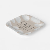 Beige natürliche Wolke neun Duschen moderne stilvo Pappteller (Gewinkelt)