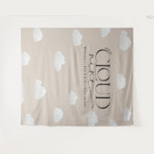 Beige natürliche Wolke neun Duschen moderne stilvo Wandteppich (Vorderseite (Horizontal))