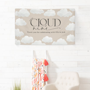 Beige natürlicher Cloud-Nine-Shower moderner Stil Banner