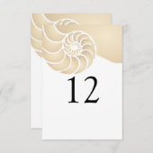Beige Nautilus Muschel Beach Wedding (Vorne/Hinten)