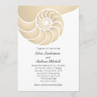 Beige Nautilus Muschel Beach Wedding