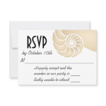 Beige Nautilus Muschel Beach Wedding