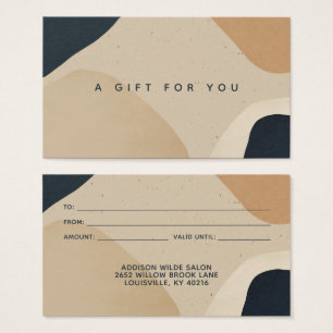 Beige Navy Blau Moderne Abstrakte Formen Geschenkk