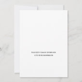 Beige Neutral Floral Wedding Einladung (Rückseite)