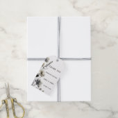 Beige Neutral Floral Wedding Geschenkanhänger (Mit Garn)