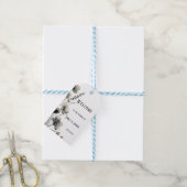 Beige Neutral Floral Wedding Geschenkanhänger (Mit Garn)