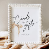 Beige neutrale Bugkarten und Geschenke Sockelschild