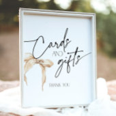 Beige neutrale Bugkarten und Geschenke Sockelschild