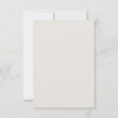 Beige neutrale, einfache moderne Hochzeitsszenarie RSVP Karte (Rückseite)