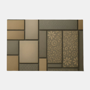 Beige neutrale Fliesen Mosaikmuster Fußmatte