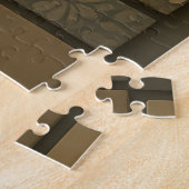 Beige neutrale Fliesen Mosaikmuster Puzzle (Seite)