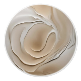 Beige-Neutrale im Trend: Abstrakte Kunst Keramikknauf