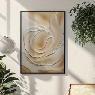 Beige Neutrale Trending Abstrakte Kunst Poster