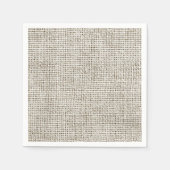 Beige neutrales falsches Leinengewebe elegant Serviette (Vorderseite)