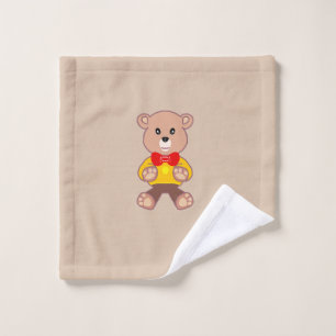 Beige Niedlich Bowtie Teddy Bärentuch Waschlappen