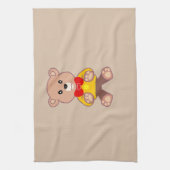Beige Niedlich Bowtie Teddy Bear Geschirrtuch (Vertikal)