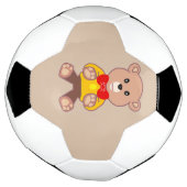 Beige Niedlich Bowtie Teddy Bear Soccer Ball (Gedreht)