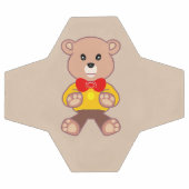 Beige Niedlich Bowtie Teddy Bear Soccer Ball (Flach)
