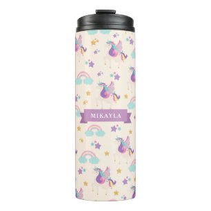 Beige   Niedlich Rainbow Unicorn Kinder Thermosbecher