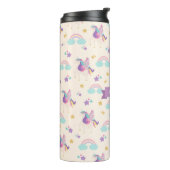 Beige | Niedlich Rainbow Unicorn Kinder Thermosbecher (Nach links gedreht)