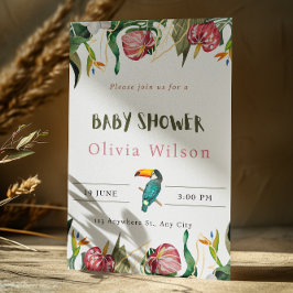 Beige Niedliche Blumendusche Einladung