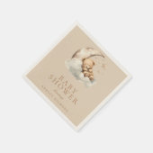 Beige Niedliche Teddybärendusche Serviette (Ecke)