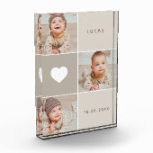 Beige Niedliches Baby Foto Collage Foto Block (Links)