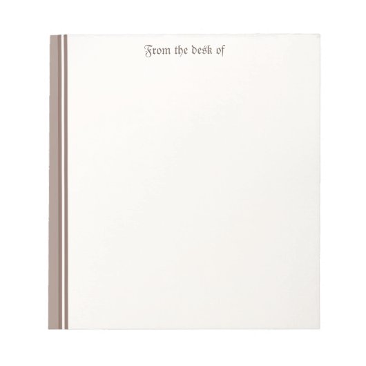 Beige Notepad Notizblock (Vorderseite)