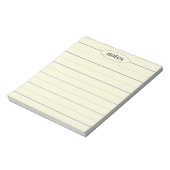 Beige Notes Sleek & Modern Stationery Notizblock (Rotiert)