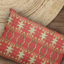 Beige Ochre Brown Red Orange Tribal Art Muster