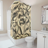 Beige- oder Khaki-Formen, in leuchtenden Tönen Duschvorhang (Beispiel)