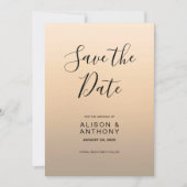 Beige Ombre Hintergrund Save The Date (Vorderseite)