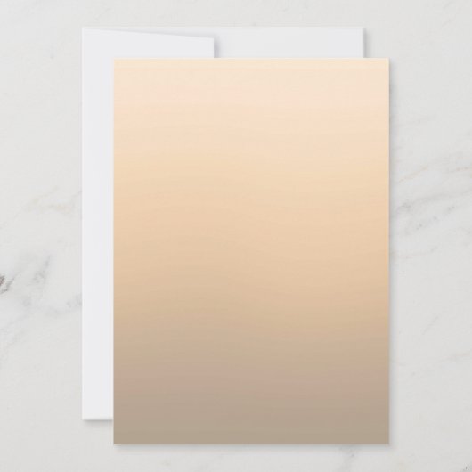 Beige Ombre Hintergrund Save The Date (Rückseite)