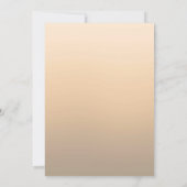 Beige Ombre Hintergrund Wedding Einladung (Rückseite)