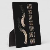 Beige-on-Black Streamline Moderne Gästebuch Fotoplatte (Seite)