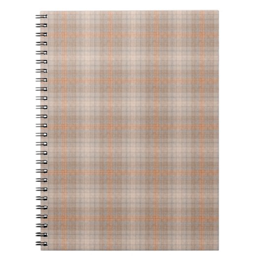 Beige orange kariert notizblock (Vorderseite)