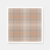 Beige orange kariert serviette (Vorderseite)