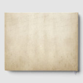 Beige Ornamente und Rote Rose Gästebuch (Rückseite)