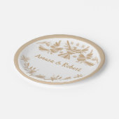 BEIGE OTOMI MEXICAN PAPPTELLER (Schrägansicht)