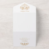 Beige Otomi mexikanisch All in One Wedite Einladun All In One Einladung (Außenbereich)