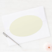 Beige Ovaler Aufkleber (Umschlag)