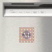 Beige Owls Personalisiert Monogramm und Name Magnet (In Situ (Geschirrspüler))