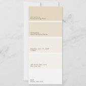 Beige Paint Chip Housewarming Party Invitation (Vorderseite)