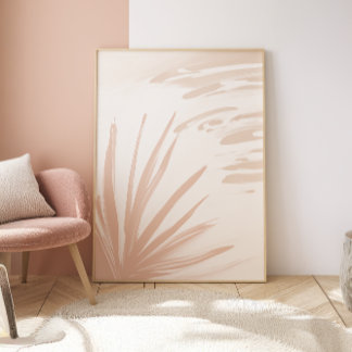 Beige Palm Zen Minimalistisch Wall Art Poster
